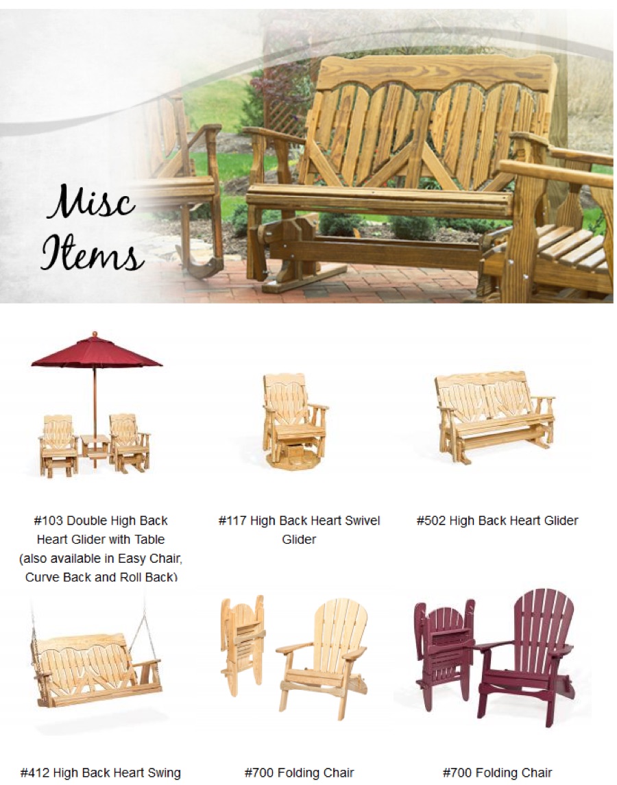 Miscellaneous poly furniture accessories style sheet.